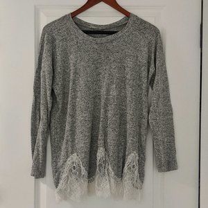 Soft Cotton and Lace Sweater